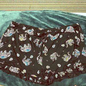 Elephant Print Ruffle Shorts